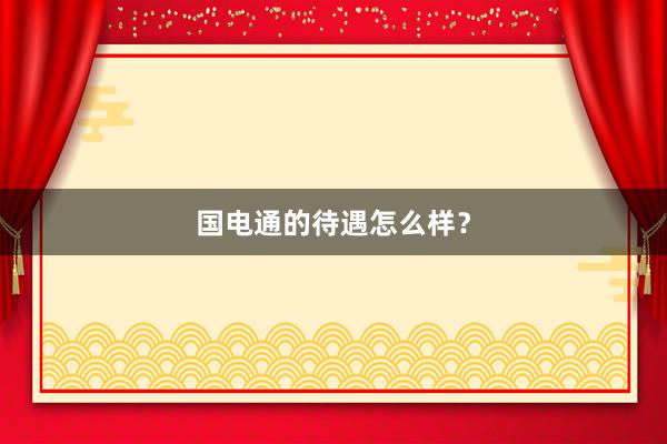 国电通的待遇怎么样？